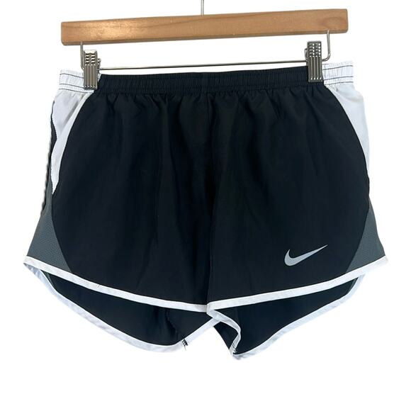 Nike Athletic Shorts Womens S Black Running Mid Rise Colorblock Athleisure Gym - Picture 1 of 4